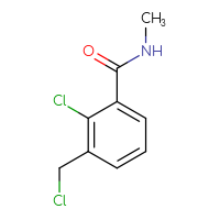 Chemical structure of 2-chloro-3-(chloromethyl)-N-methylbenzamide - CSSB21043408344