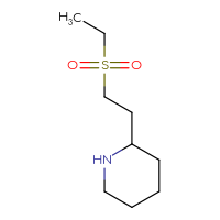 Chemical structure of 2-[2-(ethanesulfonyl)ethyl]piperidine - CSMB00012357694