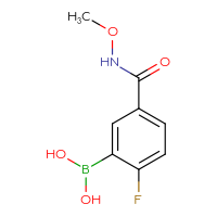 Chemical structure of [2-fluoro-5-(methoxycarbamoyl)phenyl]boronic acid - CSSB00000049328