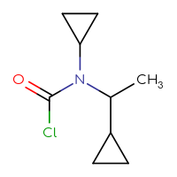Chemical structure of N-cyclopropyl-N-(1-cyclopropylethyl)carbamoyl chloride - CSSB06256211023