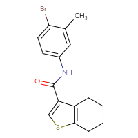 Chemical structure of N-(4-bromo-3-methylphenyl)-4,5,6,7-tetrahydro-1-benzothiophene-3-carboxamide - CSSB00038487488
