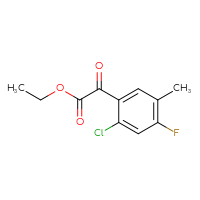 Chemical structure of ethyl 2-(2-chloro-4-fluoro-5-methylphenyl)-2-oxoacetate - CSSB00012852338
