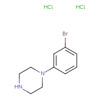 Chemical structure of 1-(3-bromophenyl)piperazine dihydrochloride - CSSB00025711856