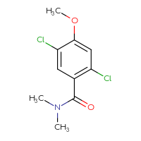 Chemical structure of 2,5-dichloro-4-methoxy-N,N-dimethylbenzamide - CSSB01432920223