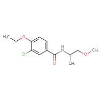 Chemical structure of 3-chloro-4-ethoxy-N-(1-methoxypropan-2-yl)benzamide - CSSB06982880465