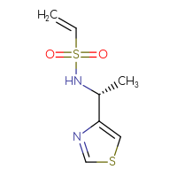 Chemical structure of N-[(1R)-1-(1,3-thiazol-4-yl)ethyl]ethene-1-sulfonamide - CSSB06714235583