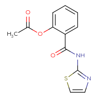 Chemical structure of 2-[(1,3-thiazol-2-yl)carbamoyl]phenyl acetate - CSSB00150707378