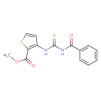 Chemical structure of methyl 3-{[(phenylformamido)methanethioyl]amino}thiophene-2-carboxylate - CSSB00020606032