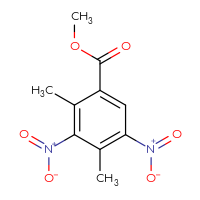 Chemical structure of methyl 2,4-dimethyl-3,5-dinitrobenzoate - CSSB02002927691