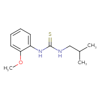 Chemical structure of 1-(2-methoxyphenyl)-3-(2-methylpropyl)thiourea - CSSB00000255500