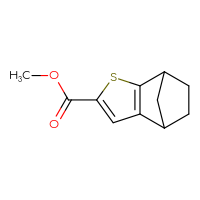 Chemical structure of methyl 3-thiatricyclo[5.2.1.0²,⁶]deca-2(6),4-diene-4-carboxylate - CSSB09888592954