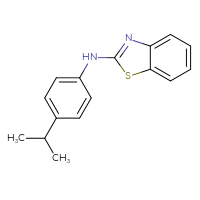 Chemical structure of N-[4-(propan-2-yl)phenyl]-1,3-benzothiazol-2-amine - CSSB00000680954
