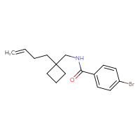 Chemical structure of 4-bromo-N-{[1-(but-3-en-1-yl)cyclobutyl]methyl}benzamide - CSSB14832064167