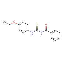 Chemical structure of 1-benzoyl-3-(4-ethoxyphenyl)thiourea - CSSB00025732642