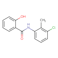 Chemical structure of N-(3-chloro-2-methylphenyl)-2-hydroxybenzamide - CSSB00000633176