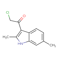 Chemical structure of 2-chloro-1-(2,6-dimethyl-1H-indol-3-yl)ethan-1-one - CSSB00010008982