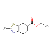 Chemical structure of ethyl 2-methyl-4,5,6,7-tetrahydro-1,3-benzothiazole-6-carboxylate - CSSB00160488864