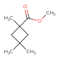 Chemical structure of methyl 1,3,3-trimethylcyclobutane-1-carboxylate - CSSB00117434366