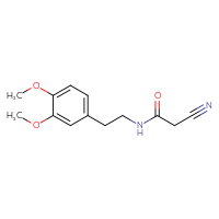 Chemical structure of 2-cyano-N-[2-(3,4-dimethoxyphenyl)ethyl]acetamide - CSSB00000389438