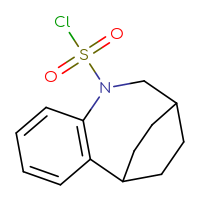 Chemical structure of 8-azatricyclo[8.2.2.0²,⁷]tetradeca-2(7),3,5-triene-8-sulfonyl chloride - CSSB21224772008
