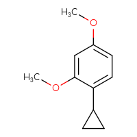 Chemical structure of 1-cyclopropyl-2,4-dimethoxybenzene - CSSB00160568846