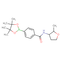 Chemical structure of N-(2-methyloxolan-3-yl)-4-(4,4,5,5-tetramethyl-1,3,2-dioxaborolan-2-yl)benzamide - CSSB02526791587