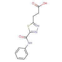 Chemical structure of 3-[5-(phenylcarbamoyl)-1,3,4-thiadiazol-2-yl]propanoic acid - CSSB00020596345