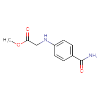 Chemical structure of methyl 2-[(4-carbamoylphenyl)amino]acetate - CSSB00000220540