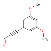 Chemical structure of 3-(3,5-dimethoxyphenyl)prop-2-ynal - CSSB06361520301