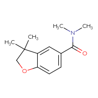Chemical structure of N,N,3,3-tetramethyl-2,3-dihydro-1-benzofuran-5-carboxamide - CSSB00103341643