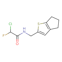 Chemical structure of 2-chloro-N-({4H,5H,6H-cyclopenta[b]thiophen-2-yl}methyl)-2-fluoroacetamide - CSSB21332056044