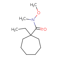 Chemical structure of 1-ethyl-N-methoxy-N-methylcycloheptane-1-carboxamide - CSSB06377134865
