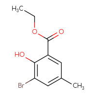 Chemical structure of ethyl 3-bromo-2-hydroxy-5-methylbenzoate - CSSB00020931719