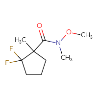 Chemical structure of 2,2-difluoro-N-methoxy-N,1-dimethylcyclopentane-1-carboxamide - CSSB00155577926