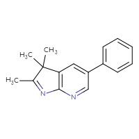 Chemical structure of 2,3,3-trimethyl-5-phenyl-3H-pyrrolo[2,3-b]pyridine - CSSB06584111607