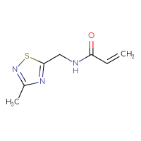 Chemical structure of N-[(3-methyl-1,2,4-thiadiazol-5-yl)methyl]prop-2-enamide - CSSB02516667295