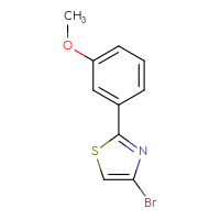 Chemical structure of 4-bromo-2-(3-methoxyphenyl)-1,3-thiazole - CSSB00012361616