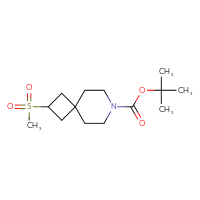 Chemical structure of tert-butyl 2-methanesulfonyl-7-azaspiro[3.5]nonane-7-carboxylate - CSSB14787065956