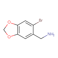 Chemical structure of 1-(6-bromo-2H-1,3-benzodioxol-5-yl)methanamine - CSSB00011199097