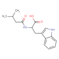 Chemical structure of 3-(1H-indol-3-yl)-2-(3-methylbutanamido)propanoic acid - CSSB00000725624