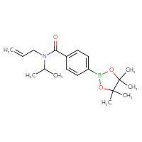 Chemical structure of N-(prop-2-en-1-yl)-N-(propan-2-yl)-4-(4,4,5,5-tetramethyl-1,3,2-dioxaborolan-2-yl)benzamide - CSSB02526921436