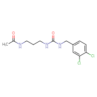 Chemical structure of N-[3-({[(3,4-dichlorophenyl)methyl]carbamoyl}amino)propyl]acetamide - CSSB02041341319