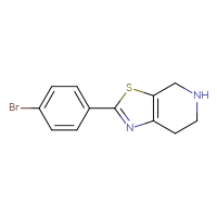 Chemical structure of 2-(4-bromophenyl)-4H,5H,6H,7H-[1,3]thiazolo[5,4-c]pyridine - CSSB00005654327