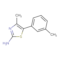 Chemical structure of 4-methyl-5-(3-methylphenyl)-1,3-thiazol-2-amine - CSSB00010241899