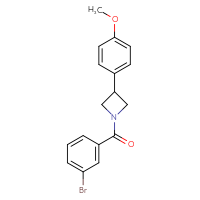 Chemical structure of 1-(3-bromobenzoyl)-3-(4-methoxyphenyl)azetidine - CSSB15261992655