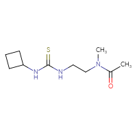 Chemical structure of N-{2-[(cyclobutylcarbamothioyl)amino]ethyl}-N-methylacetamide - CSSB20992730797