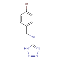Chemical structure of N-[(4-bromophenyl)methyl]-1H-1,2,3,4-tetrazol-5-amine - CSSB00009812649