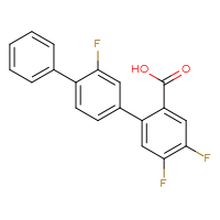 Chemical structure of 4,5-difluoro-2-{2-fluoro-[1,1'-biphenyl]-4-yl}benzoic acid - CSSB21531607794