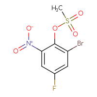 Chemical structure of 2-bromo-4-fluoro-6-nitrophenyl methanesulfonate - CSSB00153818549
