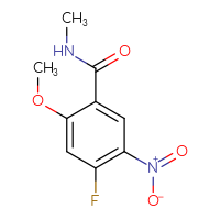 Chemical structure of 4-fluoro-2-methoxy-N-methyl-5-nitrobenzamide - CSSB02497652124